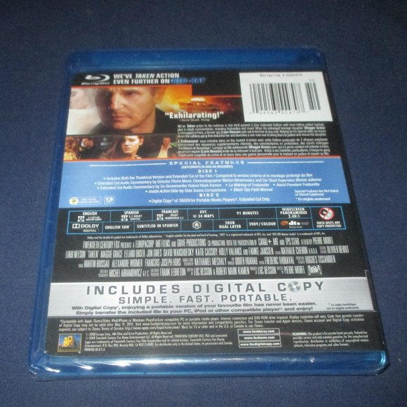 Taken (Blu-ray Disc, 2009, Extended Cut, Includes Digital Copy) (unopened) - Picture 2 of 3